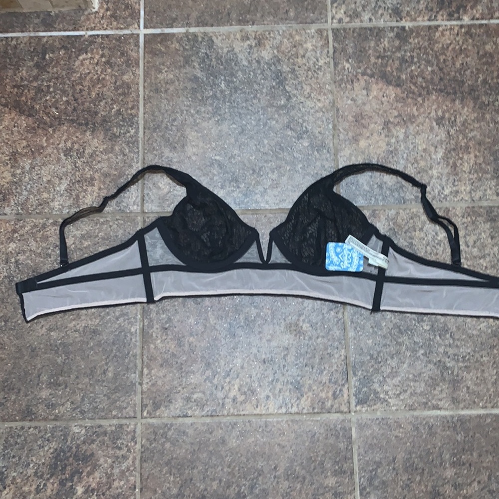 🔥 Free People Women's Lace Underwire Bra Black M NWT - Picture 6 of 7